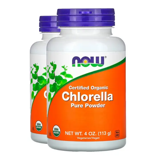 Kit 2x Chlorella em Pó Now Foods Produto Orgânico 113g Importado/Made in Usa