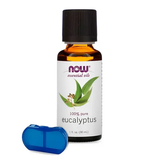 Óleo Eucalipto 30ml Globulus Now Foods + Porta Cápsulas