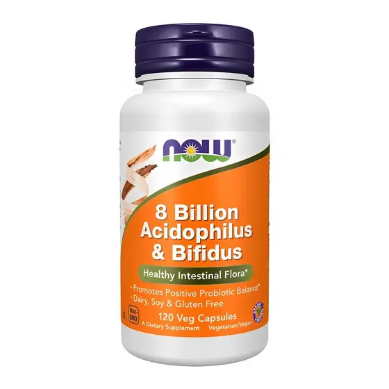 Probiótico 8BI Now Foods Acidoph/Bifius 120Cap Importado