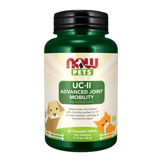 UC-II Now Pets 60 Tabs Colágeno Suporte Articular Mobilidade
