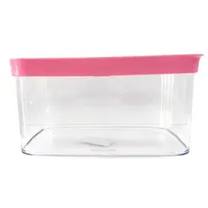 Pote Hermético 2500ml Para Feijão Alimentos e Mantimentos Helsim Tampa Rosa