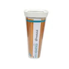 Pote Hermético Para Macarrão Alimentos e Mantimentos 2000ml Helsim Empalhável Com Tampa Branca