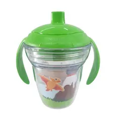 Copo Infantil de Transição com Alça 170ml Helsim Kids Dinossauro