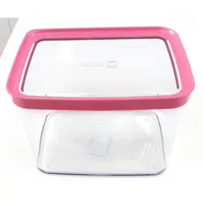 Pote Hermético Para Bolo Inglês Alimentos e Mantimentos 1500ml Tampa Rosa Helsim