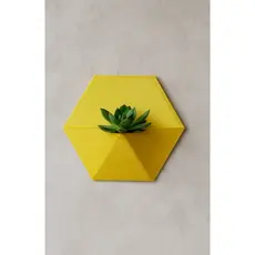 Vaso de Parede para Suculentas -Geométrico Dourado Decorativo Impressão 3D