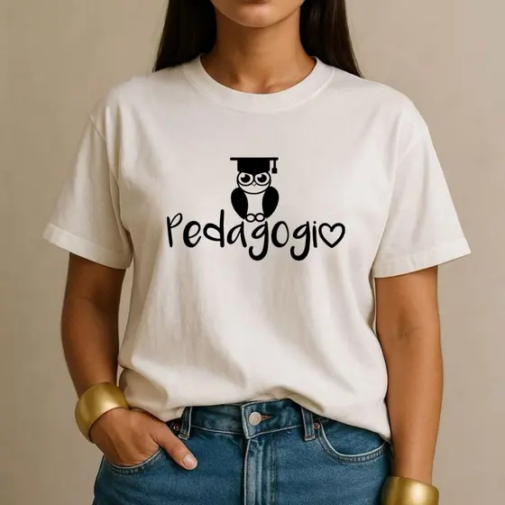 Camiseta Pedagogia Blusa Estampada Professor Profissão Algodão Varias Cores T-shirt - ENVIO IMEDIATO