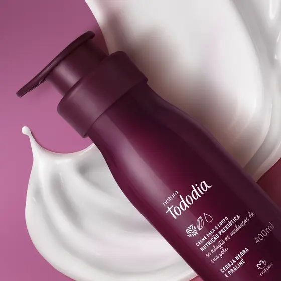 Creme Hidratante Corporal Tododia Cereja Negra e Praliné Natura 400ml