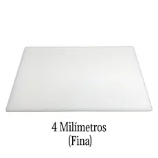 Tabua De Carne Corte Branca 40x25cm 4mm Polietileno Restaurante