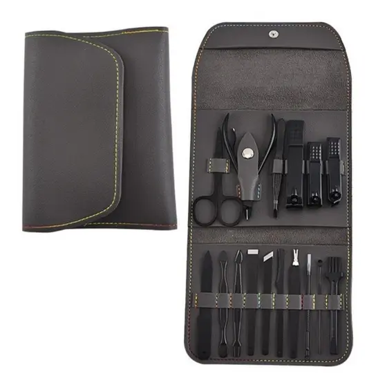 Kit Manicure Pedicure 16 Peças Profissional Aço Inox Alicate Cutícula Unha