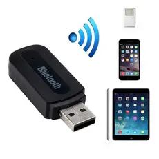 Receptor Bluetooth Universal Para Som Carro Entrada Aux P2 USB