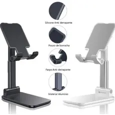 Suporte Para Celular E Tablet Dobrável Portátil Ajustável De Mesa