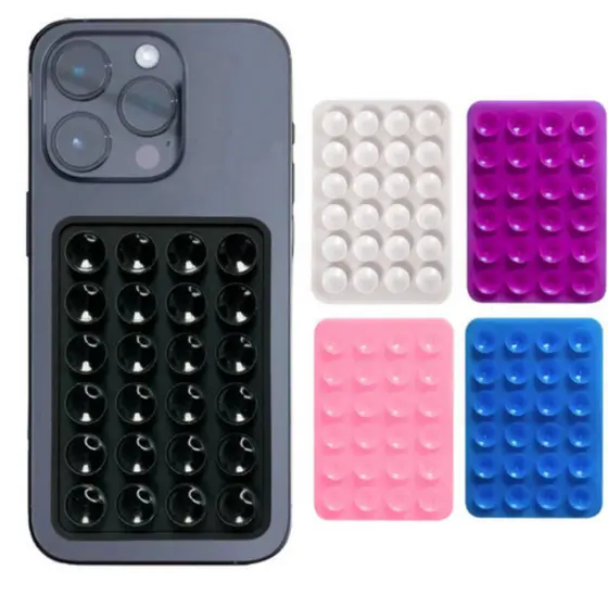 Ventosa Silicone Dupla Face Para Celular Fixação Forte Reutilizável