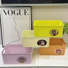 Caixa de armazenamento para mesa, cesto de armazenamento oco em estilo nórdico, cesto portátil para brinquedos, lanches