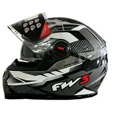 Capacete FW3 GTX Fox Grafite com Viseira Solar