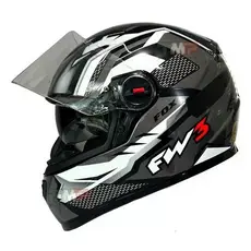 Capacete fechado FW3 GTX FOX Grafite cinza Com Óculos Interno