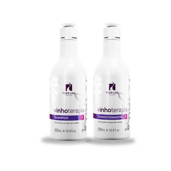 Kit Vinhoterapia Shampoo e condicionador Hidratação TreeLiss
