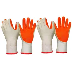 2 Pares Luva Emborrachada Gladiador Reforçado Epi Maxrubber LDI SAFETY CA 42427 Tam. G