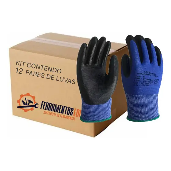 12 Luva Nitrílica Mecânico Epi Proteção Abrasão Ca 42410 Ldi