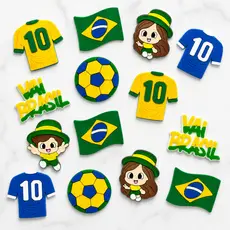 Apliques Emborrachados da Copa / Brasil (5 / 10 unidades)
