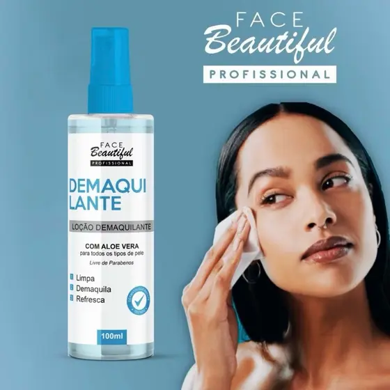 Demaquilante 3 em 1 Aloe Vera - Face Beautiful