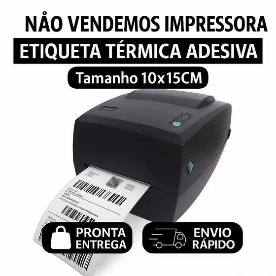 Etiqueta Térmica Adesiva 10x15cm - Colacrill - Envio - Logística - E-commerce - Impressora Térmica