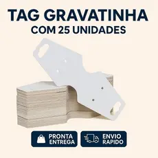 Tag Gravatinha Cartela para Brinco - Pulseira - Corrente e Bijuterias - 25 Unidades - Expositor