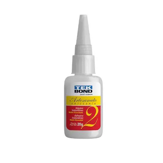 Cola Instantânea Tekbond 20g - Artesanato - Cerâmica - Porcelanas - Madeira - Couro - Borracha - DIY