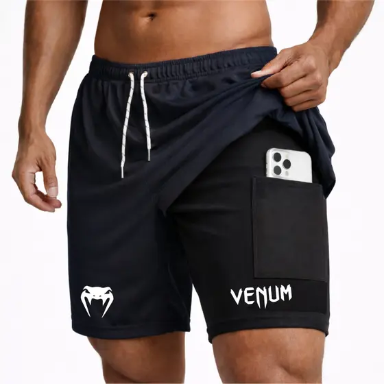 Bermuda Compressão Corrida 2 Em 1 Dry Fit Elastano Cobrinha Ideal Treinos Academia