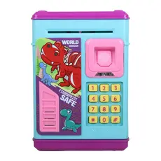 Mini Cofre Eletrônico Digital Infantil Puxa Notas Biometria