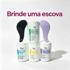 Kit 4 Máscaras Dona Linda Profissional 1kg | Hidratação Nutrição Reconstrução Fortalecimento+brinde escova