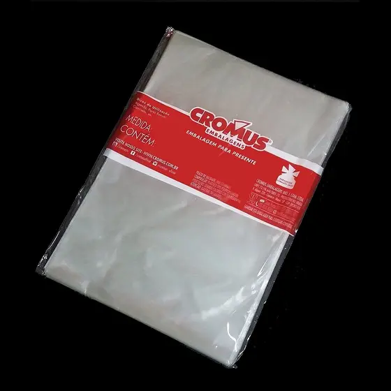 Saco Transparente - 11x19,5cm - 100 unidades - Cromus