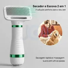 Escova Pet Secadora Elétrica para Secar e Remover Pelos de Gato e Cachorro  Pronta Entrega