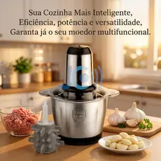 Moedor Elétrico SEM ALÇA 2L e 3L  Picador de Carne, Alho e Legumes + Descascador de alho Lar Inova ENVIO IMEDIATO BR