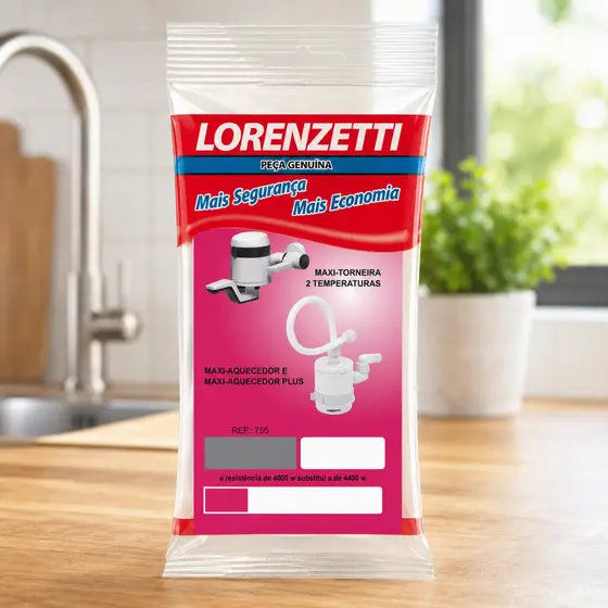 Resistência Elétrica Maxi Torneira 127v 5500w 2 Temperaturas Lorenzetti Quente Pia Cozinha Lavatório