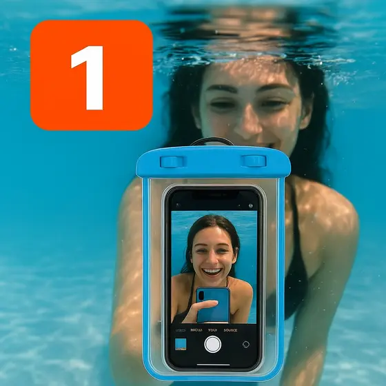 Capinha Capa Celular Prova D’água Universal Impermeável Tela Sensível Toque Praia Piscina Chuva