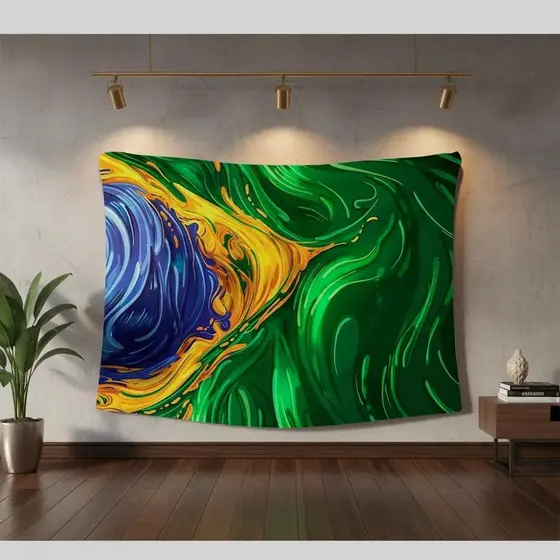 Bandeira Painel Brasil Copa Festa Brasileiros Pátria Amada 1