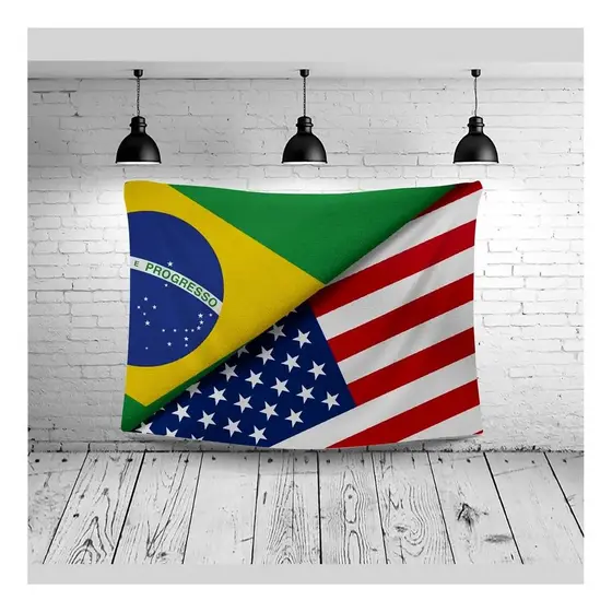 Bandeira Painel Brasil Países Estados Unidos Jogo 70x1,00