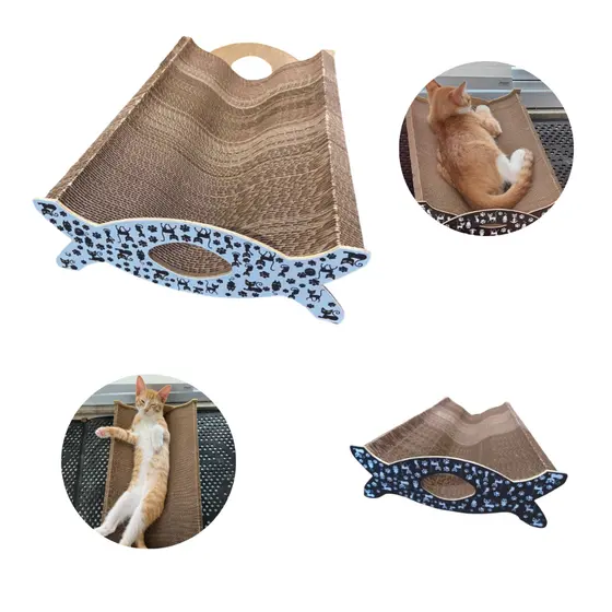 Arranhador Cama Para Gatos Grande Dura 2x Mais  Base Mdf Reversivel Grande Evita Arranhar Sofà