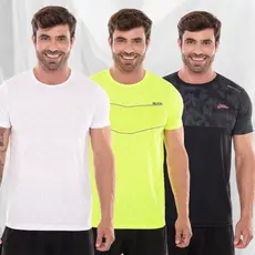 Kit 3 Camisetas Dry Fit Masculino Treino