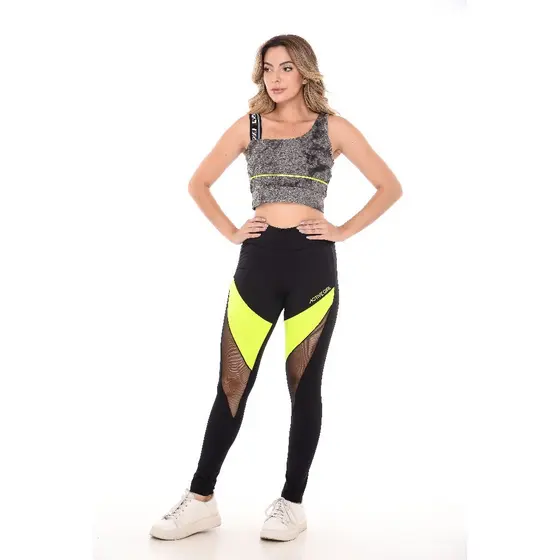 Conjunto Top e Legging Fitness feminino premium