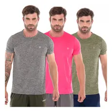 Kit Com 3 Camisetas Dry Ultra Leve Estampada