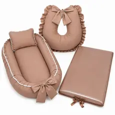 Kit 3 Peças - Ninho Redutor para Bebê, Almofada de Amamentar e Trocador com Capa Impermeável