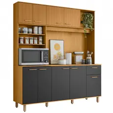 Cozinha Compacta Nuria com 9 Portas, 1 Gaveta e 4 Prateleiras