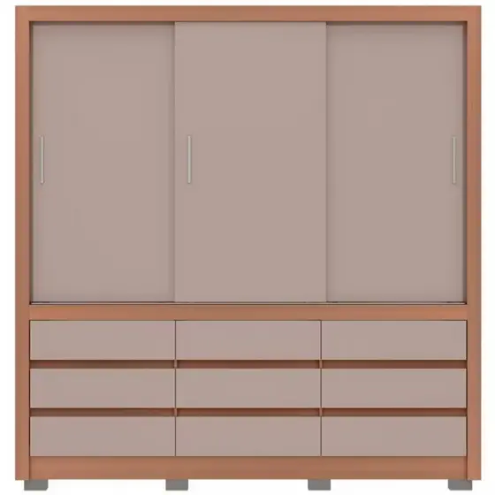 Guarda-Roupa Bartira Arezzo com 3 Portas e 9 Gavetas