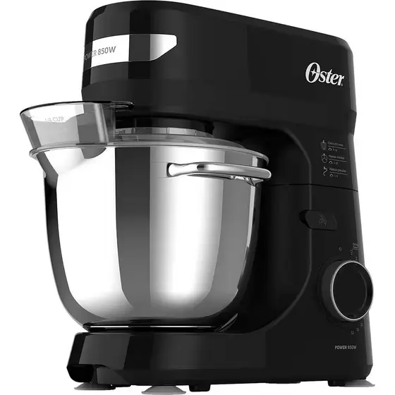 Batedeira Planetária Bowl Inox III OBAT641 850W 12 Velocidades Tampa Antirrespingos Oster