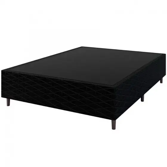 Base Box para Colchão de Casal New Italia Black 38x138x188cm Umaflex