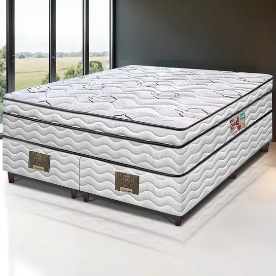 Cama Box Queen Size Bipartida Cama inBox Moderne Ortopdico com Camada Especial de Espuma D45