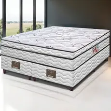 Cama Box Queen Size Bipartida Cama inBox Moderne Ortopdico com Camada Especial de Espuma D45