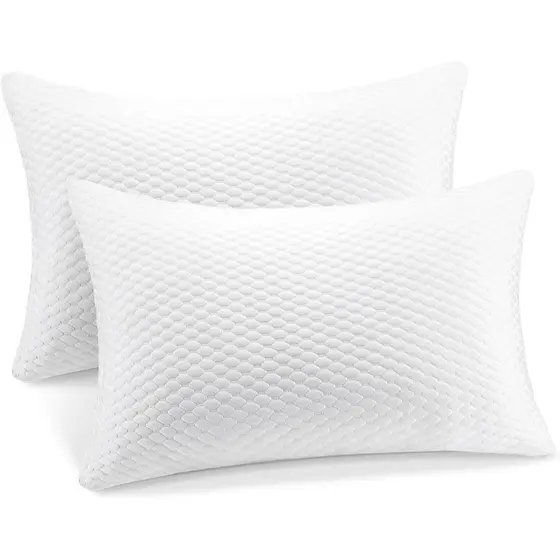 Kit 2 Travesseiros NASA Ortopédico Alto Firme Antialérgico Premium 70x50cm
