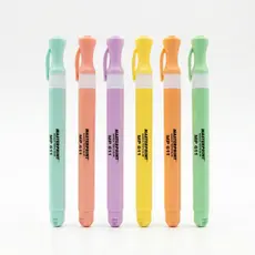 Kit Marcador de Texto Pastel 6 Cores Suaves Ponta Chanfrada Secagem Rápida Grifar Caderno Escolar Estudos